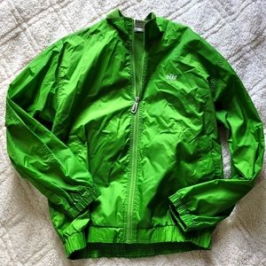 Nike Womens lime green light weight running jacket small